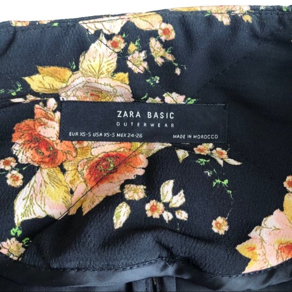 Zara Women’s Oversized Black Floral Kimono Jacket - Picture 9 of 16